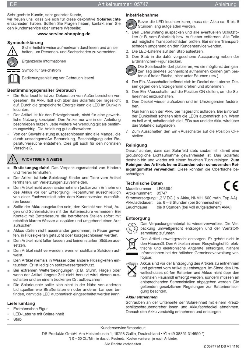 DS Produkte LF03694 instructions