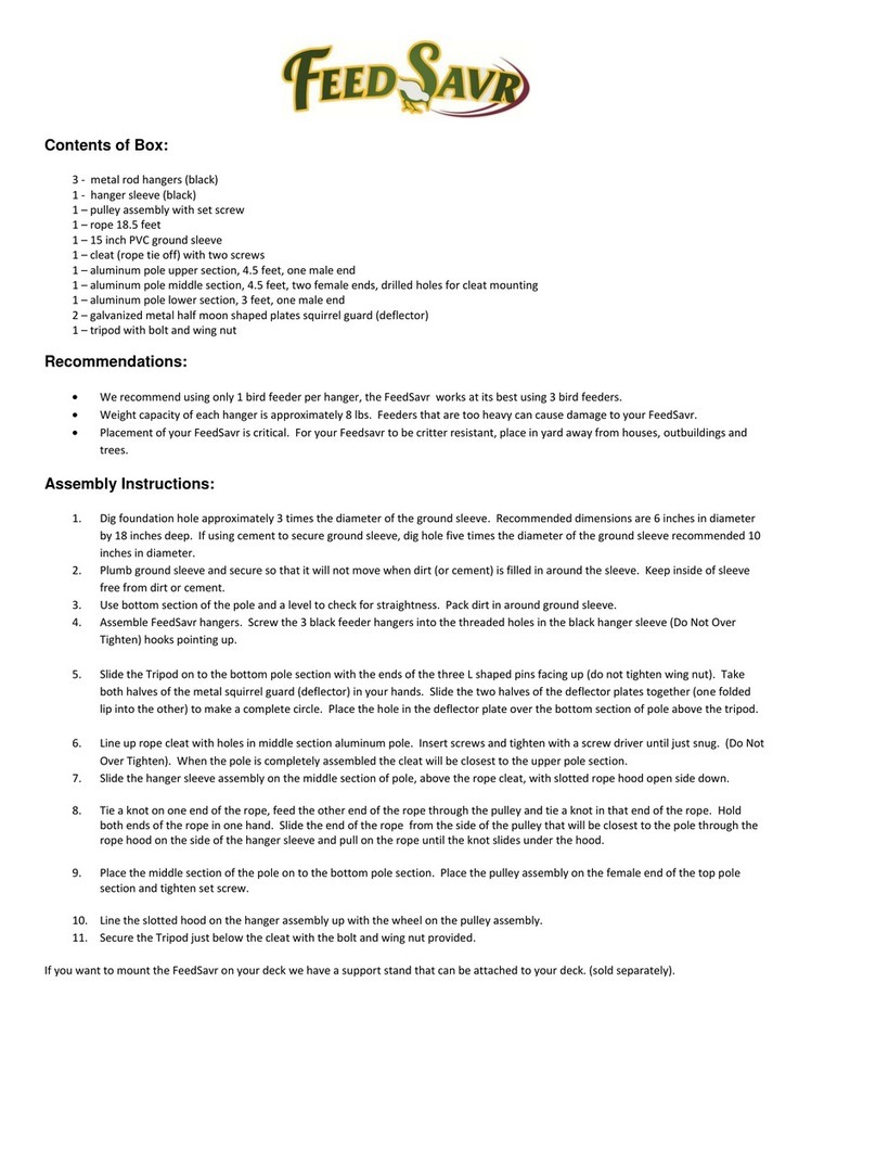 Jenlis FeedSavr quick start guide