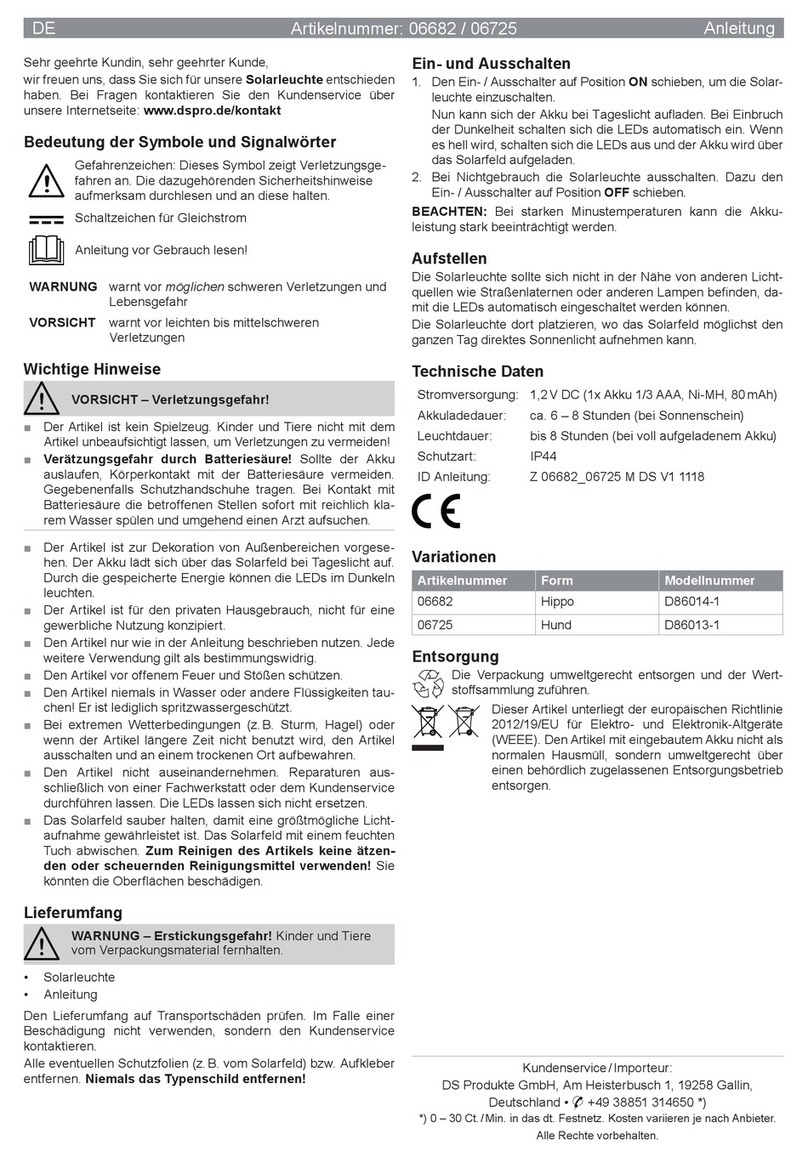 DS Produkte D86014-1 instructions