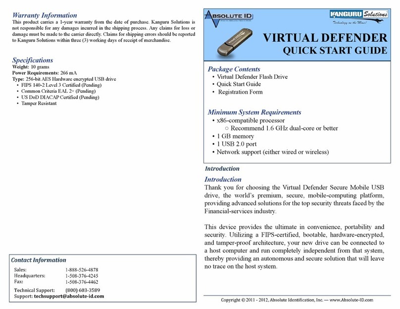 Kanguru ABSOLUTE ID VIRTUAL DEFENDER User manual