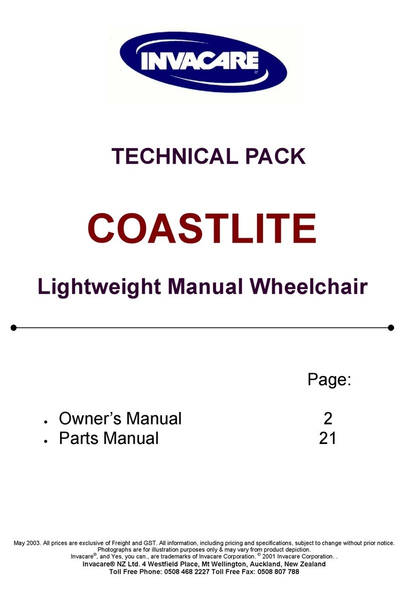 Invacare COASTLITE User manual Invacare COASTLITE User manual