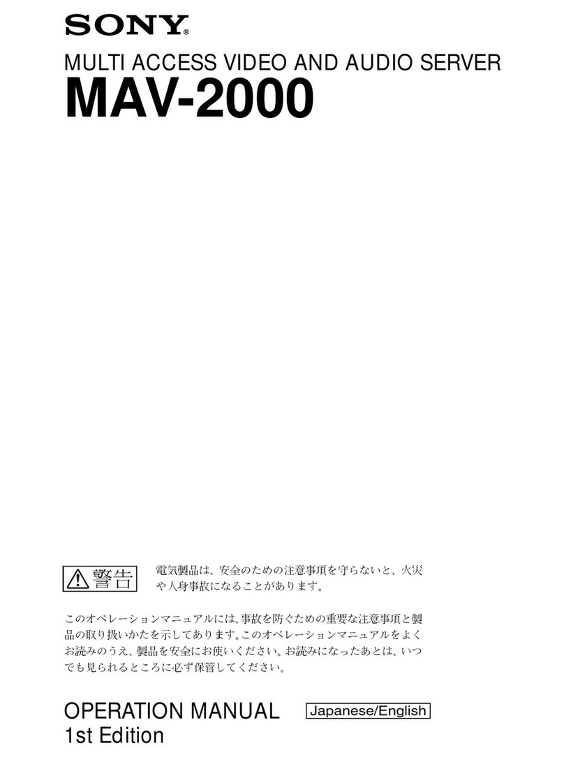 Sony MAV-2000 User manual Sony MAV-2000 User manual