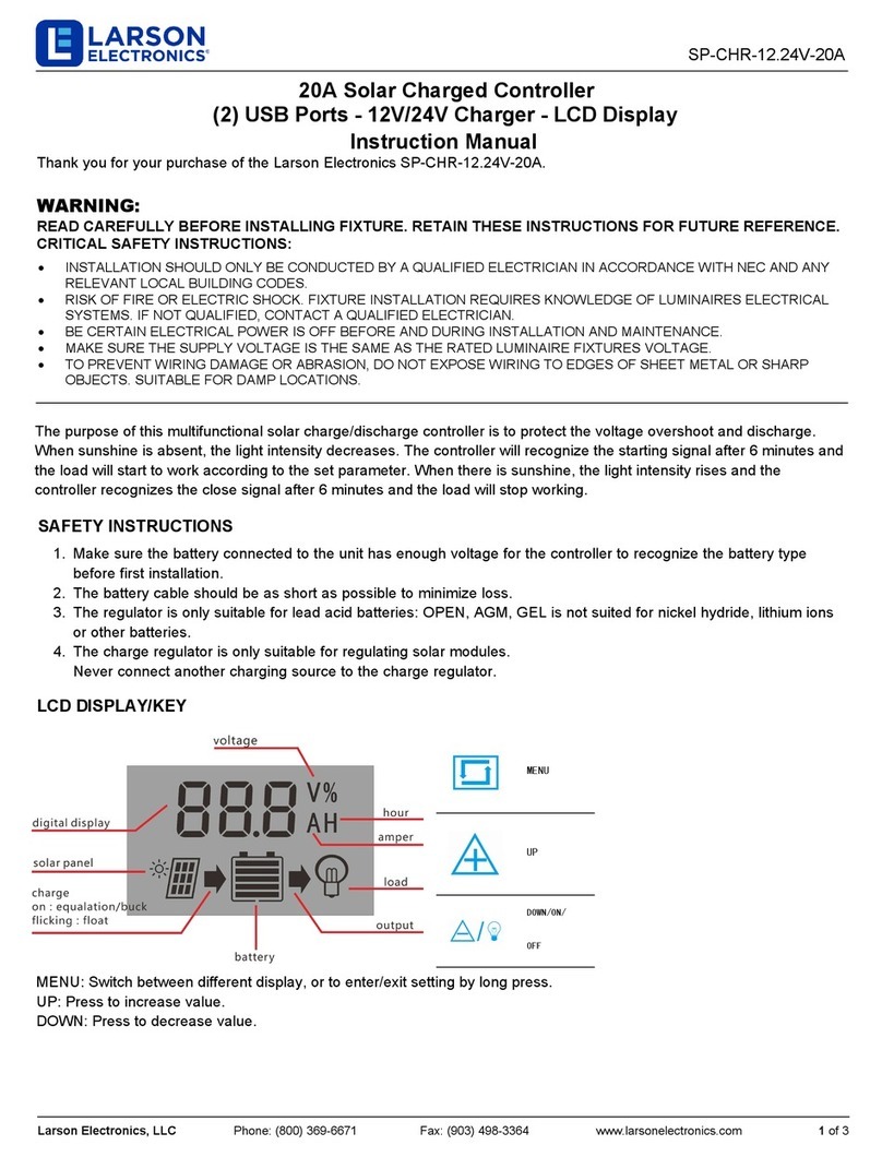 Larson Electronics SP-CHR-12.24V-20A User manual