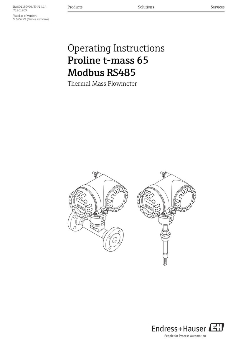 Endress+Hauser Proline t-mass 65 operating instructions Endress+Hauser Proline t-mass 65 operating instructions