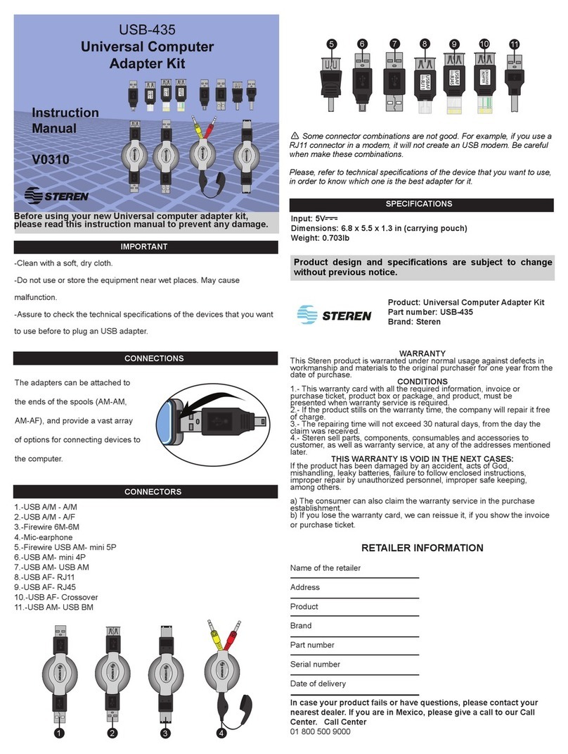 Steren USB-435 instruction manual