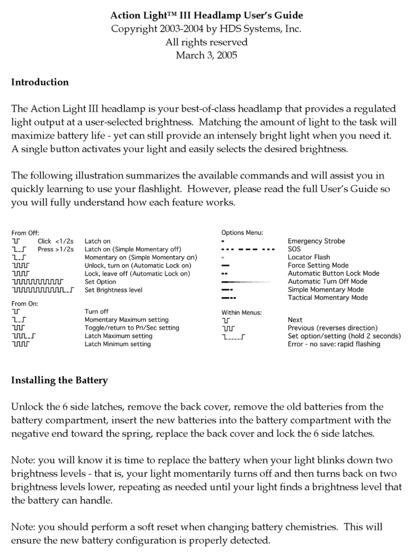 HDS Systems Action Light III user guide