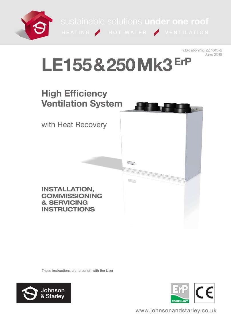 Johnson & Starley LE155 & 250 Mk3ErP User guide Johnson & Starley LE155 & 250 Mk3ErP User guide