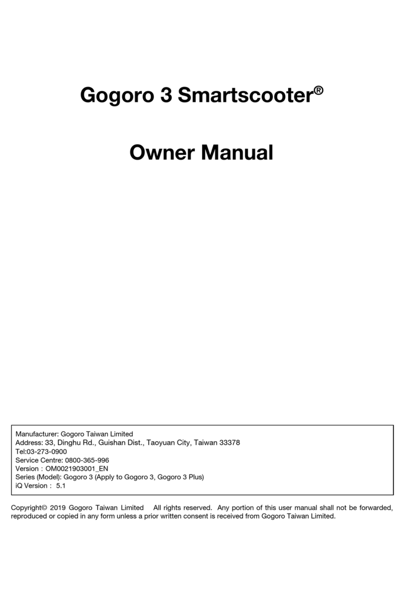 Gogoro Smartscooter 3 owner's manual