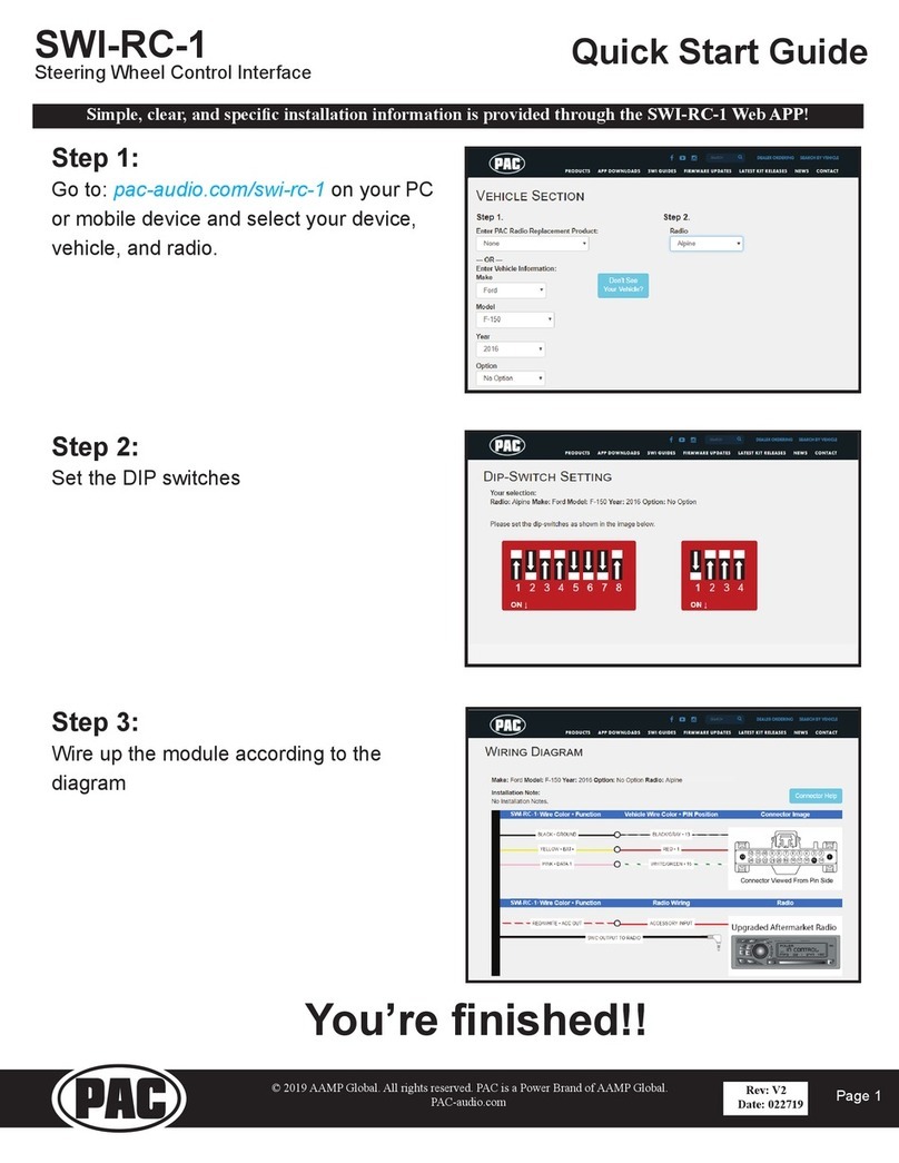 AAMP Global PAC SWI-RC-1 quick start guide