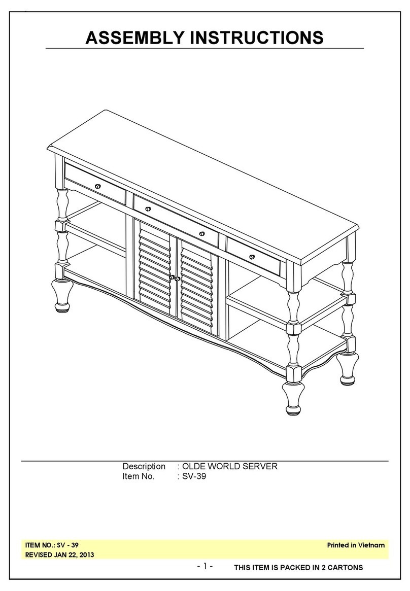 Whitewood Furniture SV-39 Assembly instructions