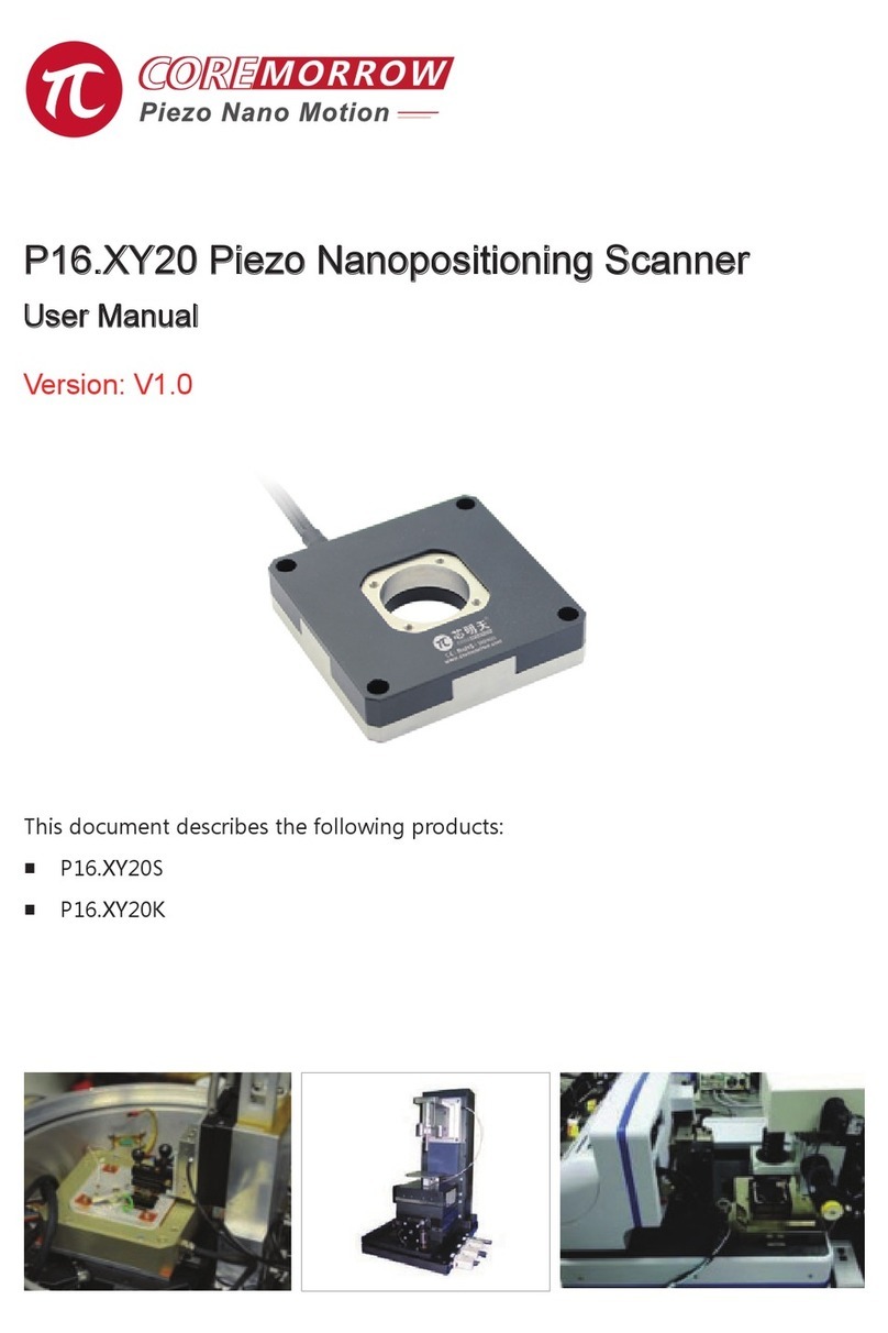 Coremorrow Piezo Nanopositioning P16.XY20 User manual Coremorrow Piezo Nanopositioning P16.XY20 User manual