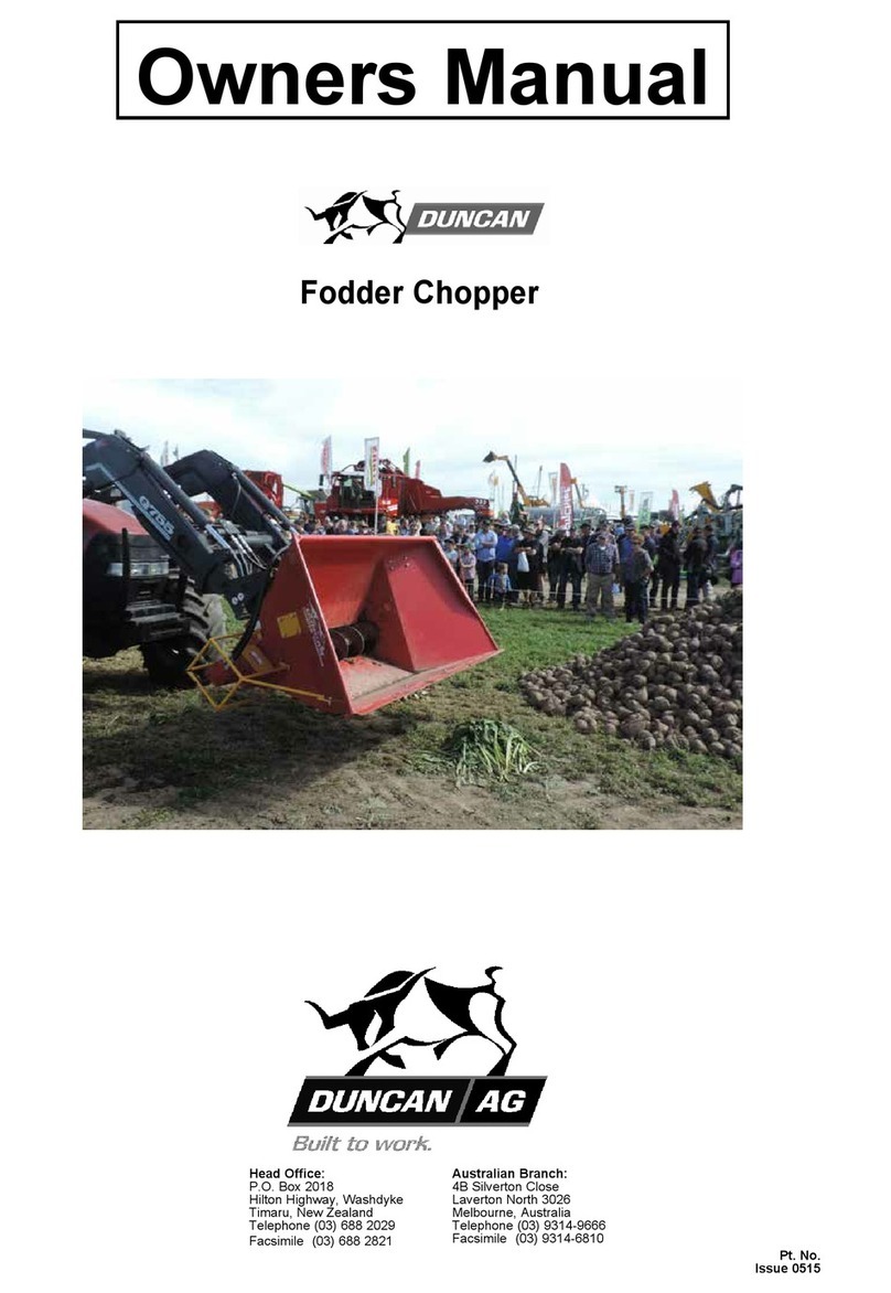 Duncan Fodder Chopper owner's manual