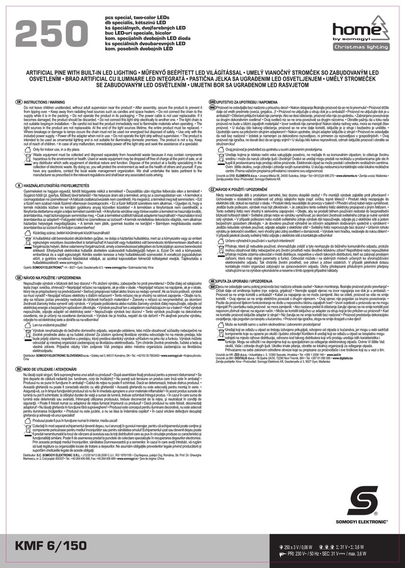 Somogyi Elektronic Home KMF 6/150 Instructions and warnings Somogyi Elektronic Home KMF 6/150 Instructions and warnings