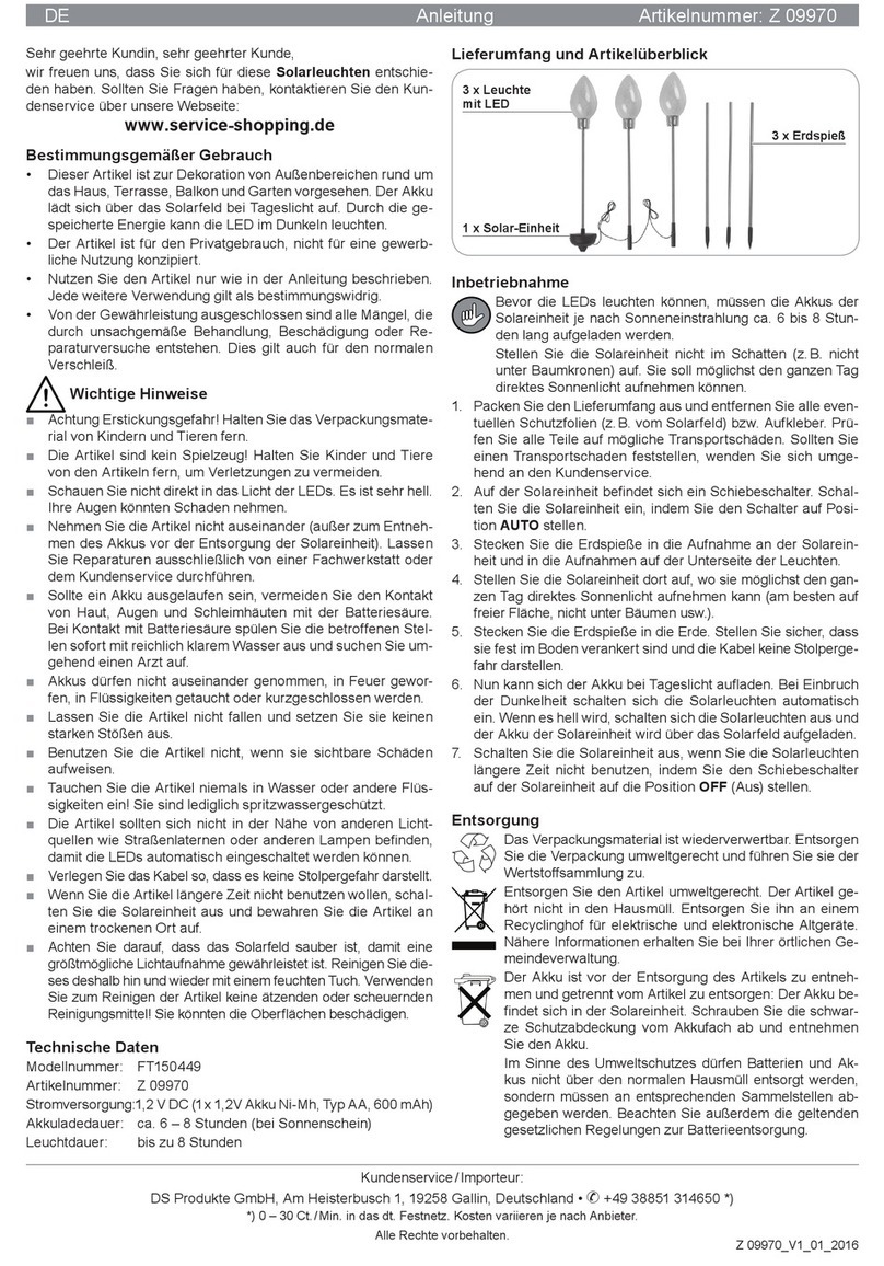 DS Produkte FT150449 instructions