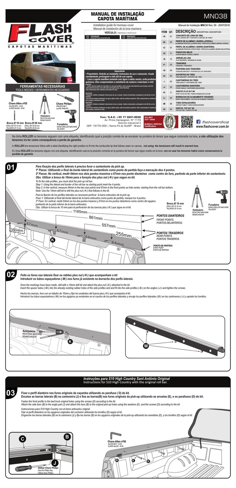 Flash Cover MN038 installation guide