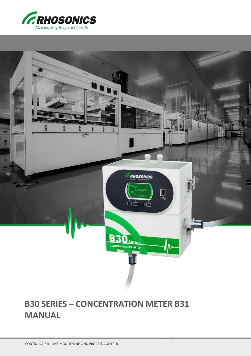Rhosonics B30 Series User manual