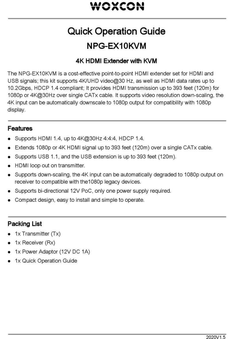 Woxcon NPG-EX10KVM Quick operation guide