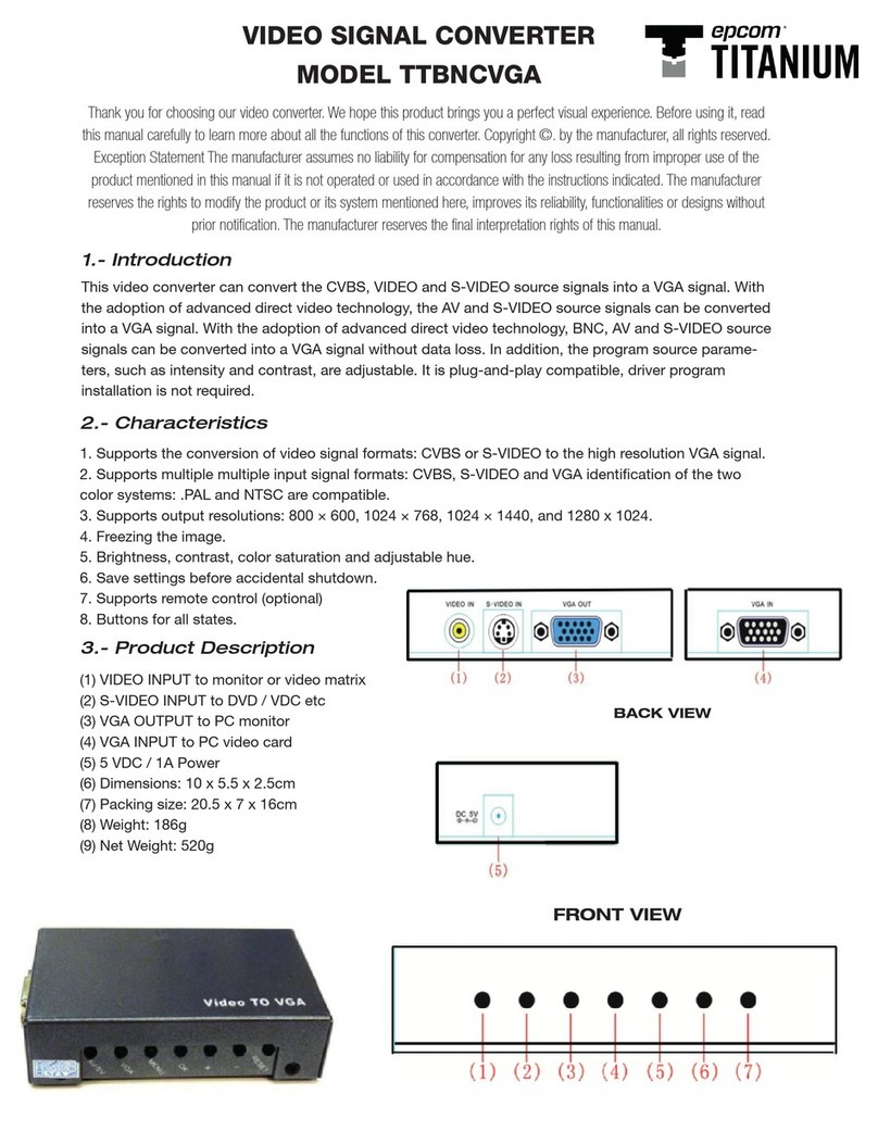 epcom TITANIUM TTBNCVGA User manual