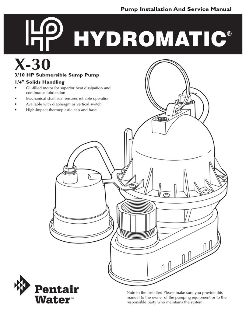 Hydromatic X-30 Installation and service manual Hydromatic X-30 Installation and service manual