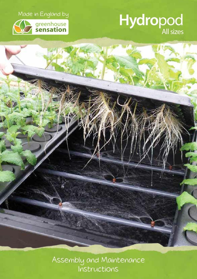 greenhouse sensation Hydropod Assembly and maintenance instructions