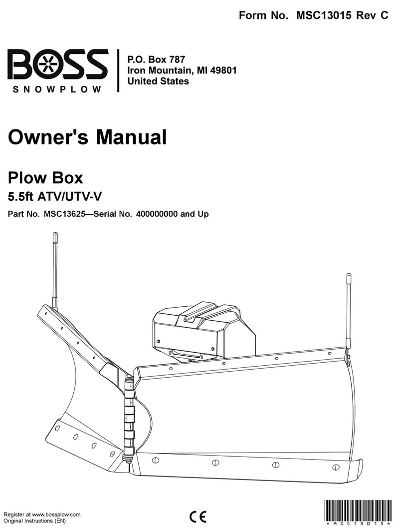 Boss Snowplow MSC13625 owner's manual