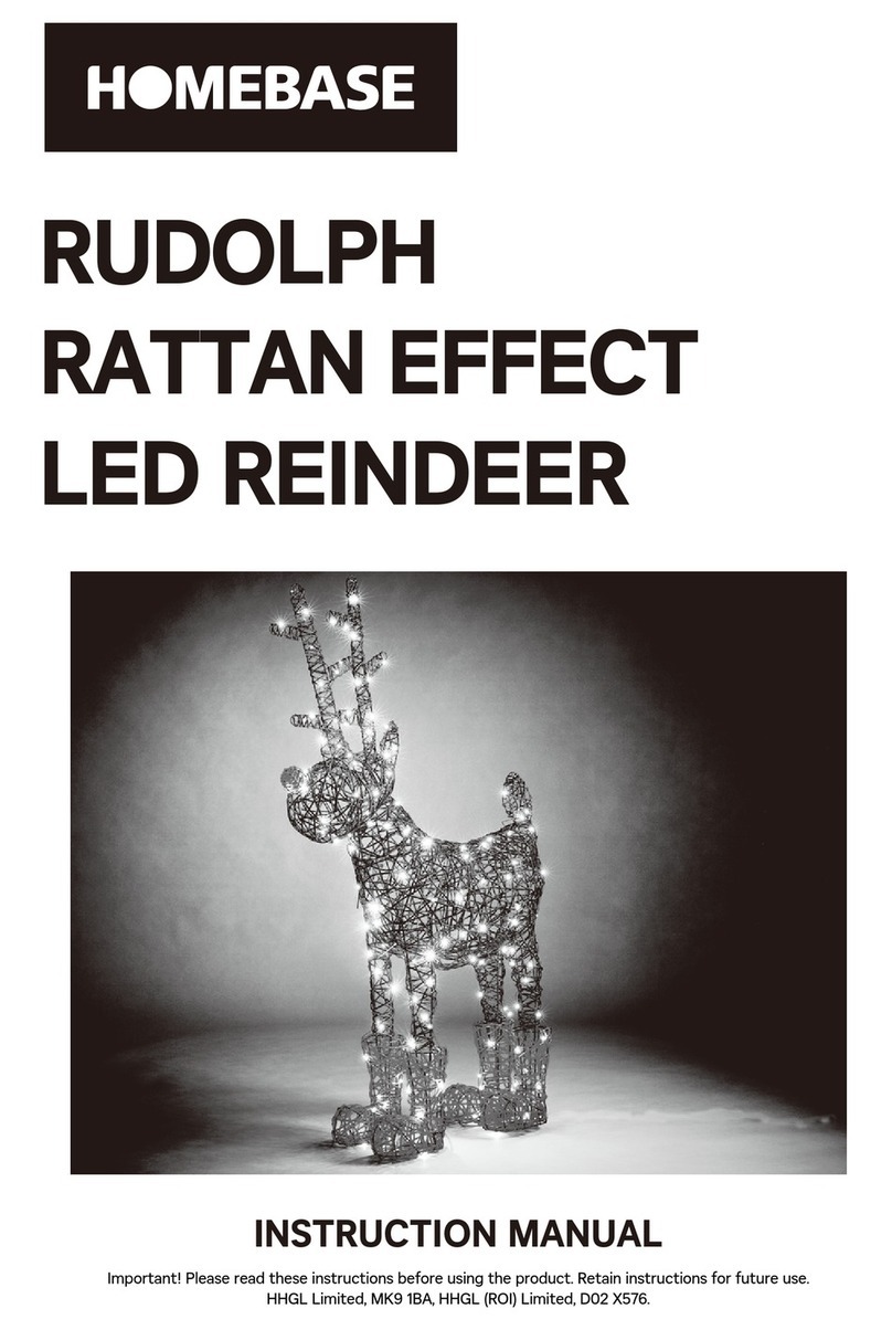Homebase RUDOLPH RATTAN EFFECT LED REINDEER User manual