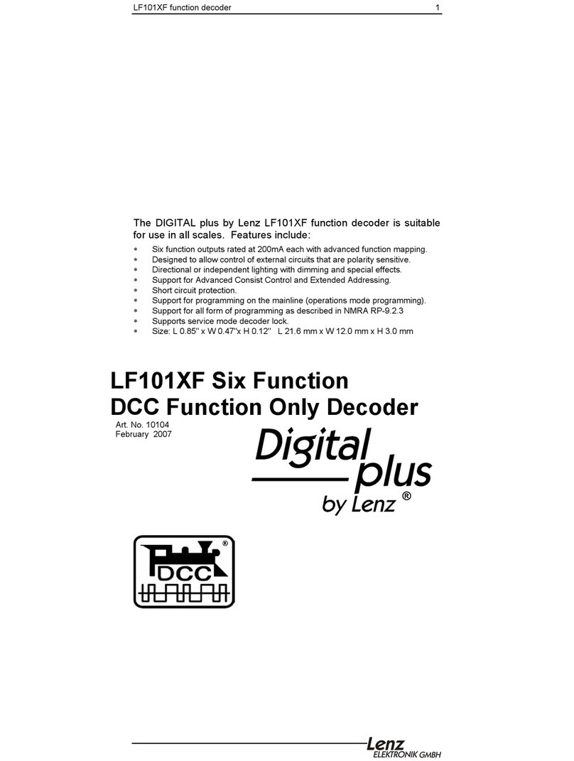 Lenz Digital plus LF101XF manual