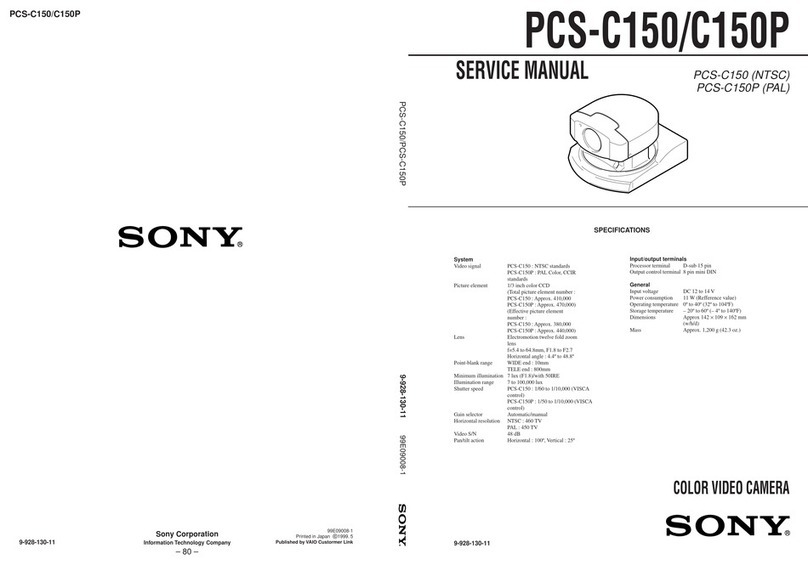 Sony PCS-C150 User manual