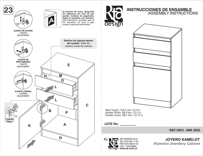 RTA JWA 2902 Assembly instructions