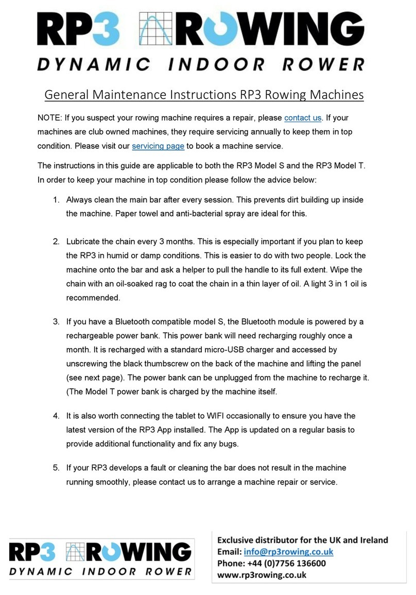 RP3 Rowing S General Maintenance Instructions