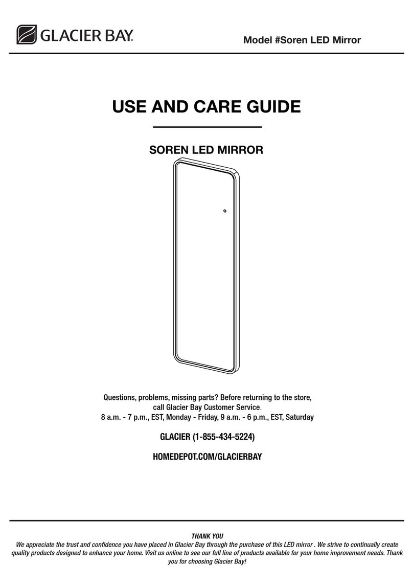 Glacier bay SOREN Use and care guide