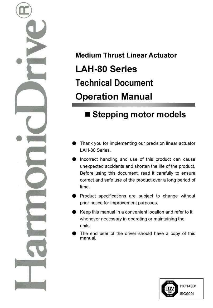 Harmonic Drive LAH-80 Series User manual