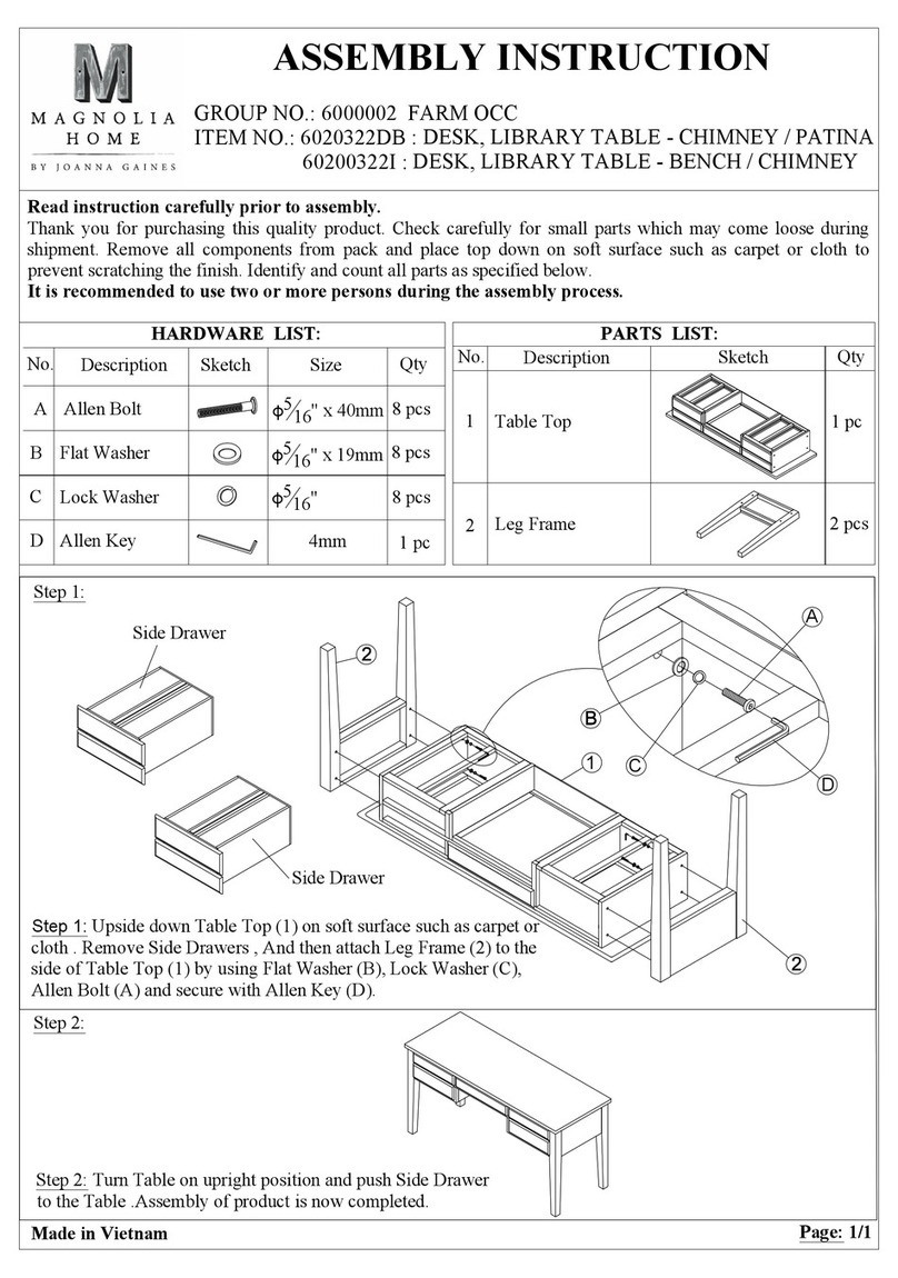 Magnolia Home 6020322DB Assembly instruction