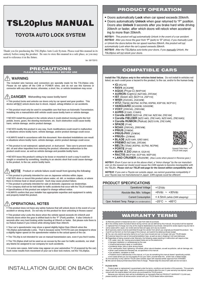 Kiramek TSL20plus manual