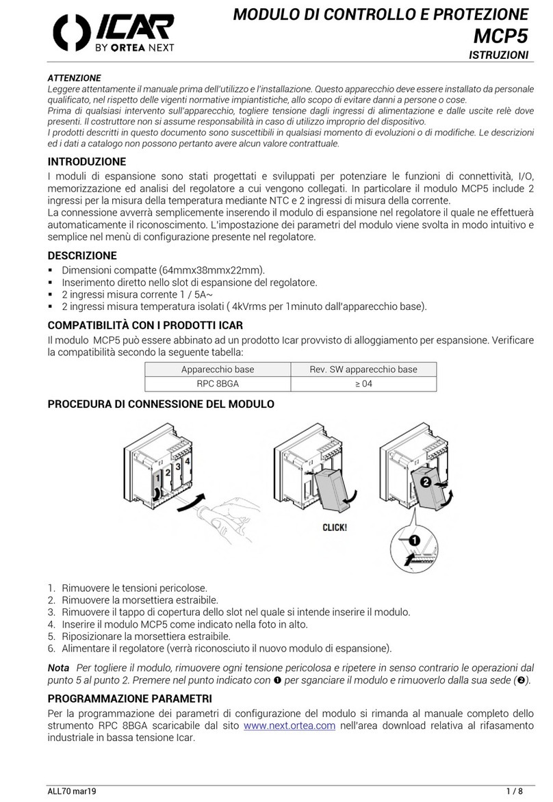 ORTEA NEXT ICAR MCP5 instructions