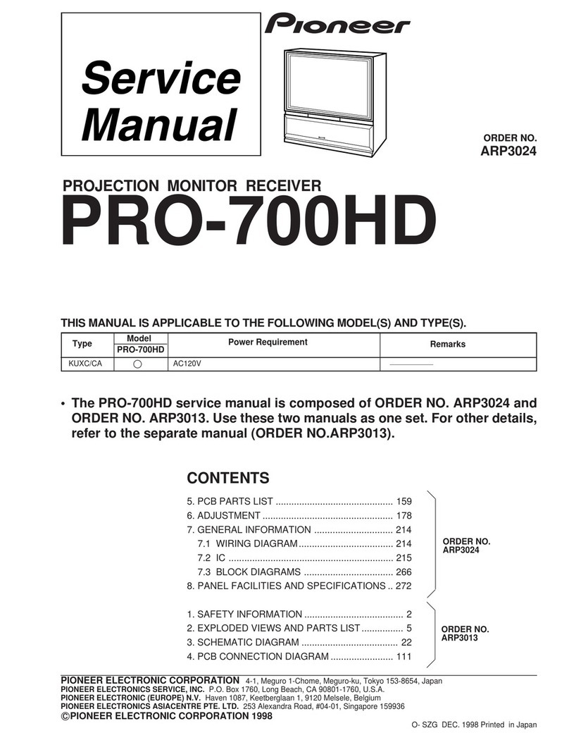 Pioneer PRO-700HD Service manual