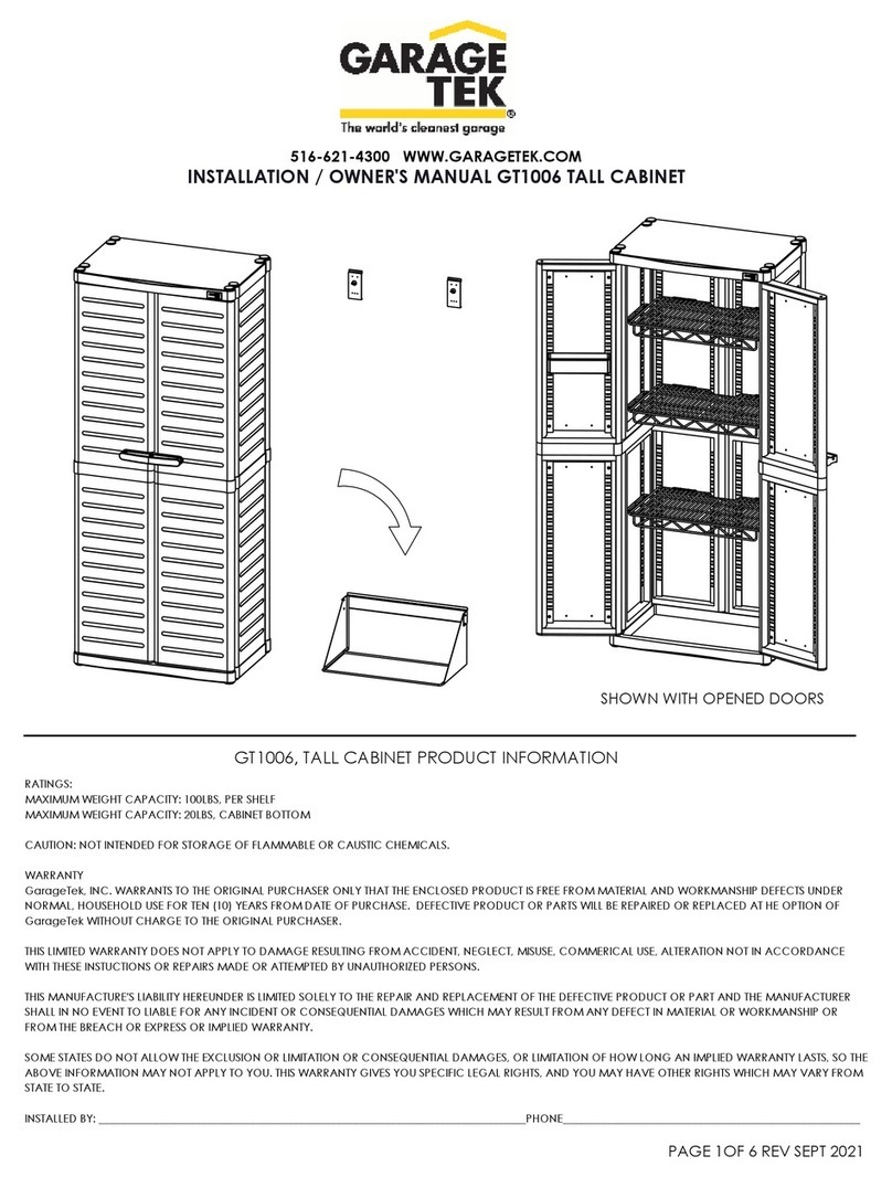 Garage Tek GT1006 Operating instructions