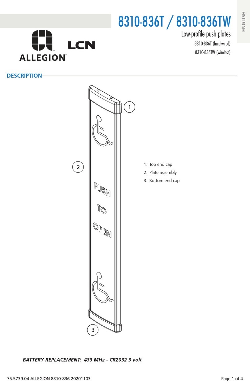 Allegion LCN 8310-836T User manual