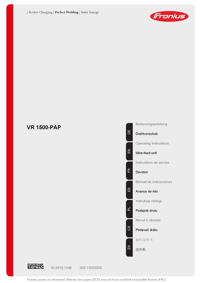 FRO­NIUS VR 1500-PAP User manual
