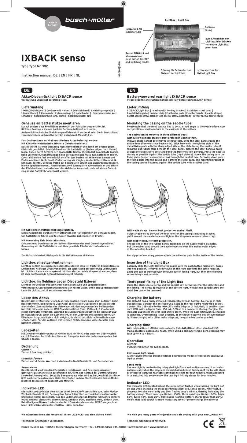 Busch+Müller IXBACK senso User manual Busch+Müller IXBACK senso User manual