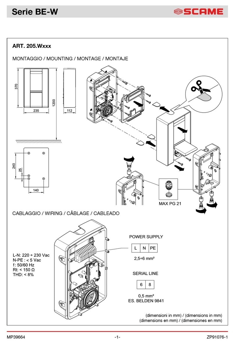 Scame BE-W Series User manual