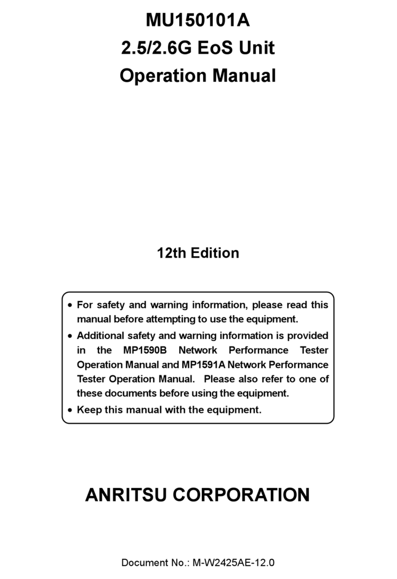 Anritsu MU150101A Operation manual