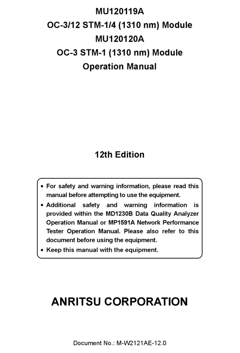 Anritsu MU120119A Operation manual