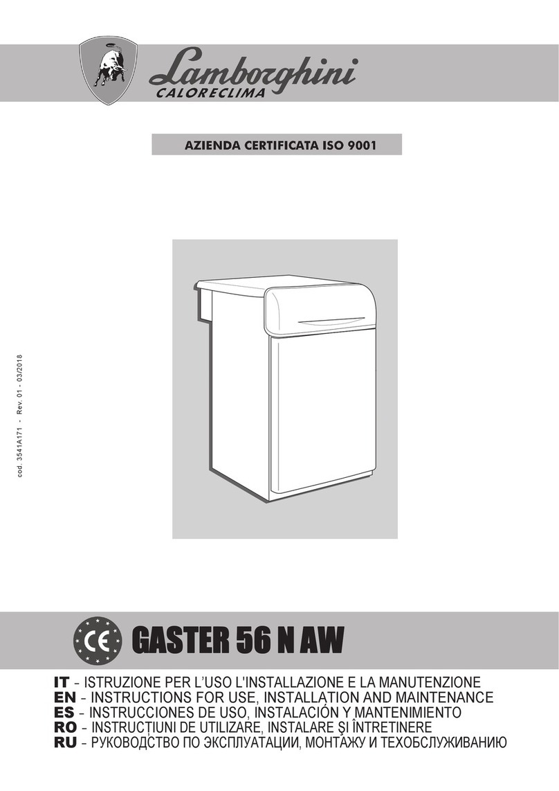 Lamborghini Caloreclima CASTER 56 N AW Instructions for use, installation and maintenance Lamborghini Caloreclima CASTER 56 N AW Instructions for use, installation and maintenance