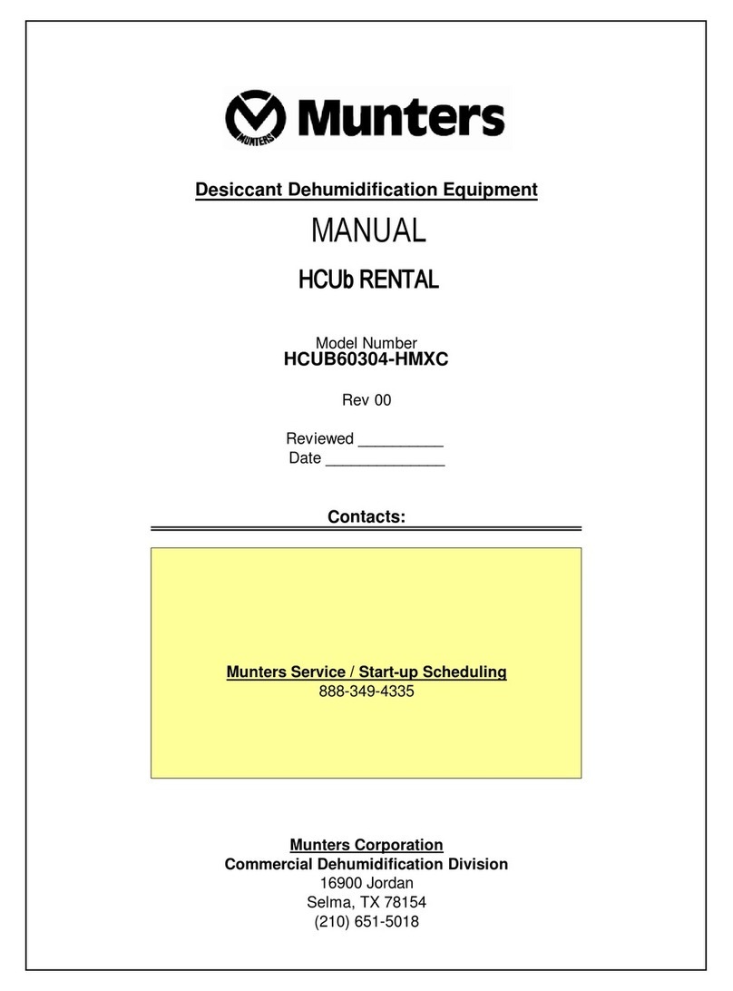Munters DRYCOOL RENTAL HCUb Series User manual