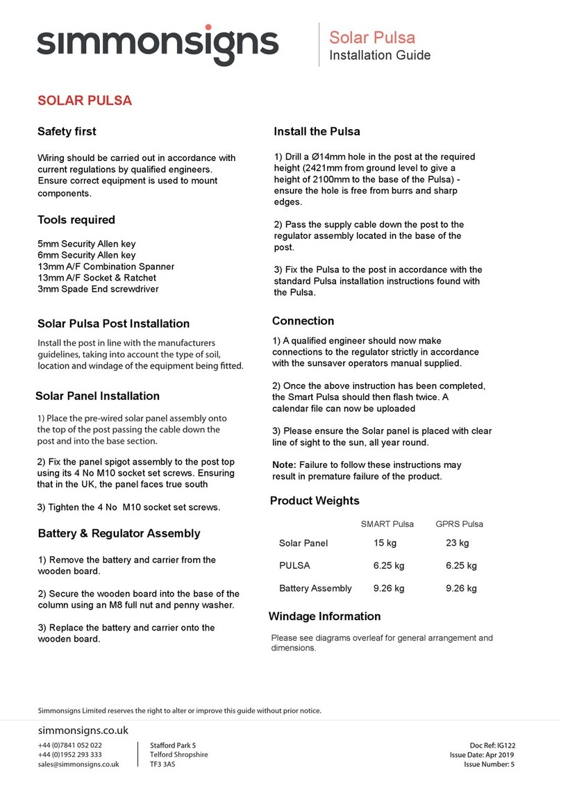 Simmonsigns Solar Pulsa installation guide