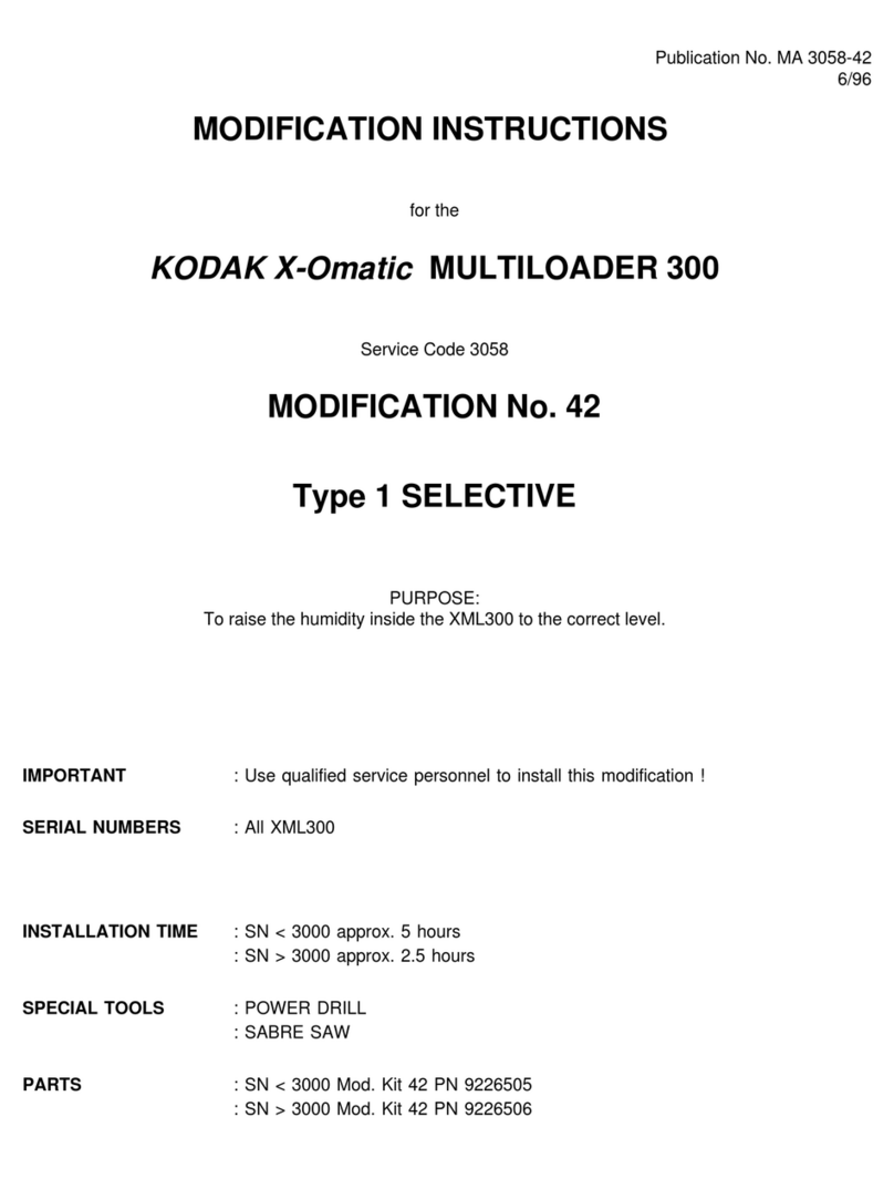 Kodak X-Omatic MULTILOADER 300 Modification Instructions