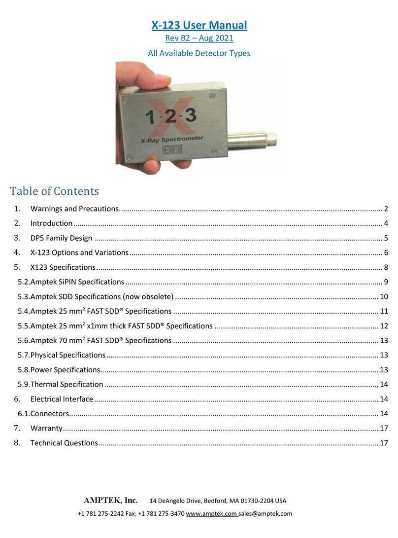 Amptek X-123 user manual