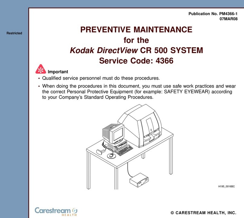 Carestream Kodak DirectView CR 500 SYSTEM Preventive maintenance Carestream Kodak DirectView CR 500 SYSTEM Preventive maintenance