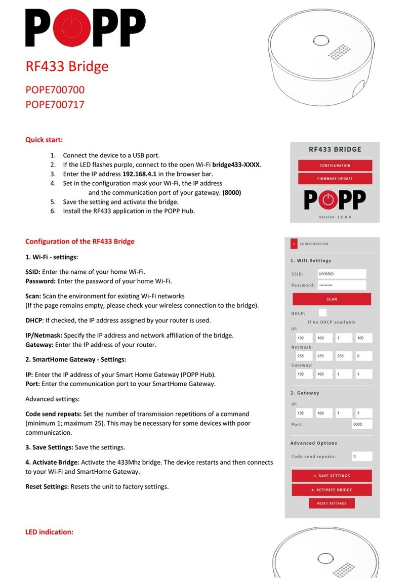 Popp POPE700700 quick start guide